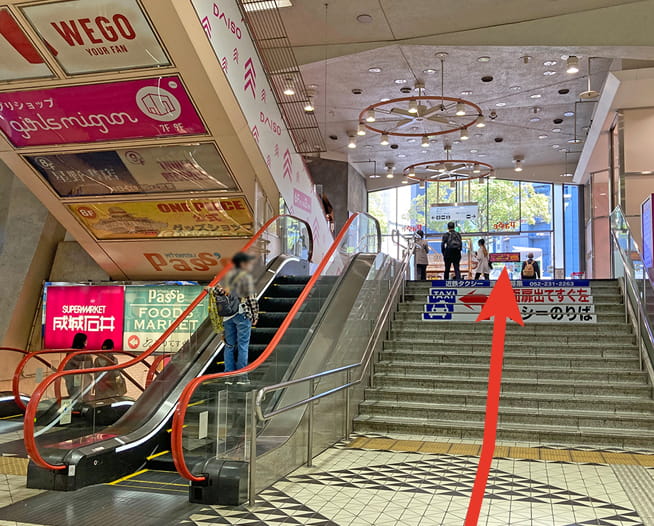 にしたんARTクリニック名古屋駅前院へ駅から徒歩で向かう道順を説明した画像