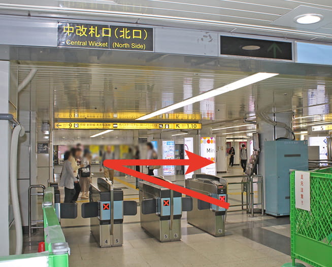 にしたんARTクリニック名古屋駅前院へ駅から徒歩で向かう道順を説明した画像