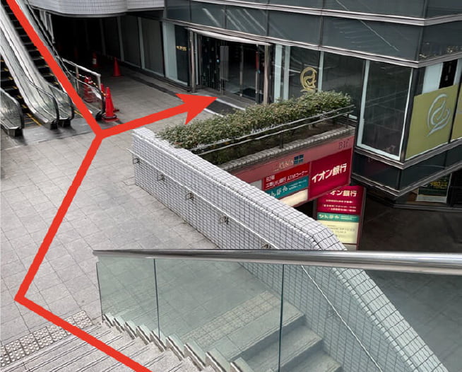 にしたんARTクリニック大阪院へ大阪駅から徒歩で向かう道順を説明した画像