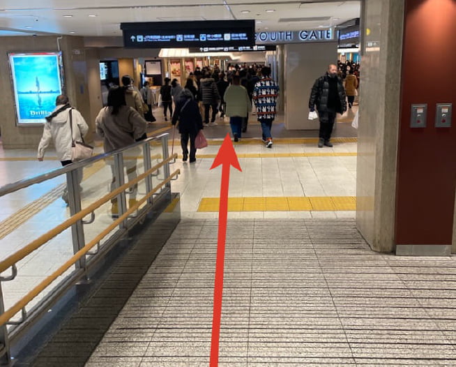 にしたんARTクリニック大阪院へ大阪駅から徒歩で向かう道順を説明した画像