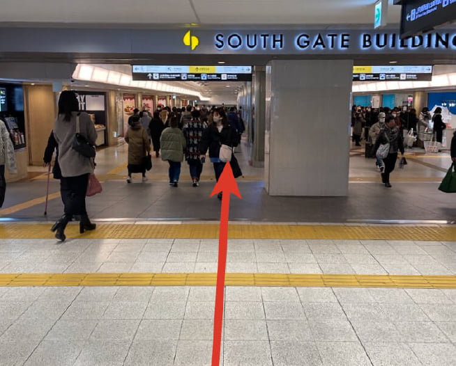 にしたんARTクリニック大阪院へ大阪駅から徒歩で向かう道順を説明した画像