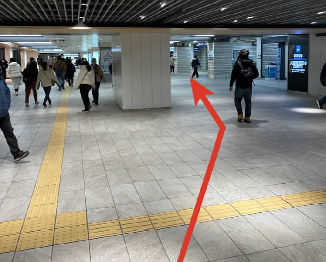 にしたんARTクリニック大阪院へ大阪駅から徒歩で向かう道順を説明した画像
