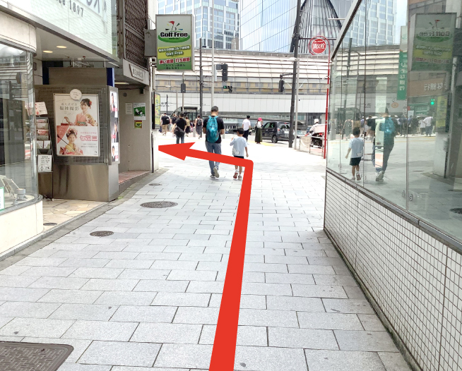 にしたんARTクリニック渋谷院へ渋谷駅から徒歩で向かう道順を説明した画像