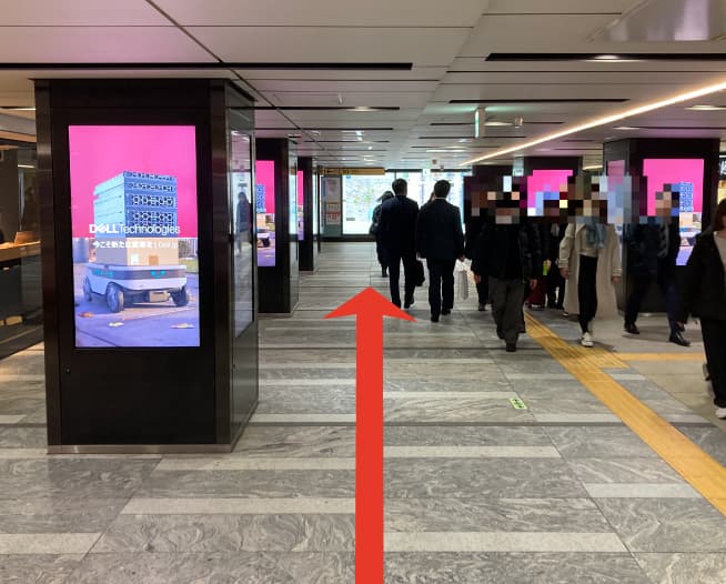 都営地下鉄三田線大手町駅からにしたんARTクリニック東京丸の内本院への道順を説明した画像